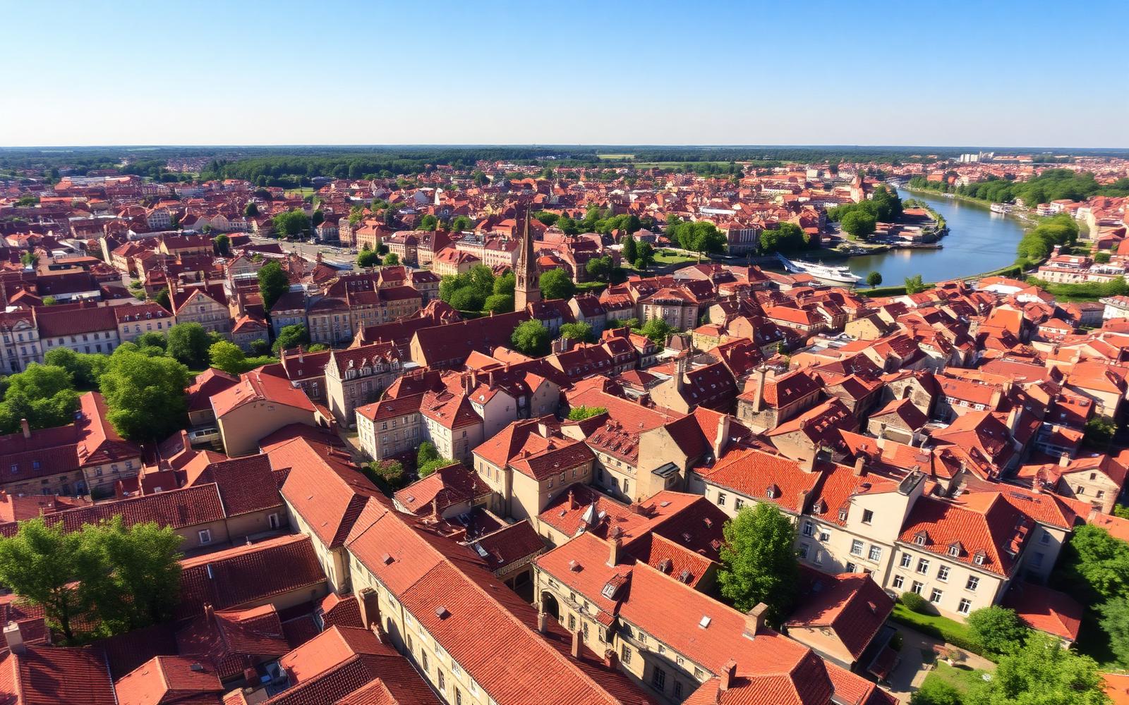 Vue aérienne d'Albi